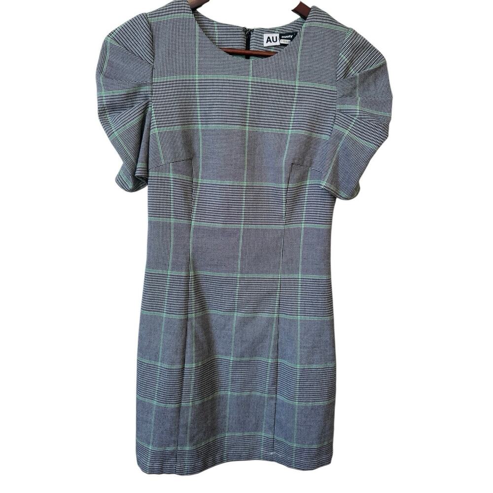 AMANDA UPRICHARD x NUULY Westwick Dress Small Petite Plaid Puff Sleeve Academia - Picture 2 of 10